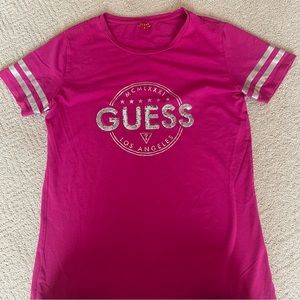 Guess pink t shirt dress